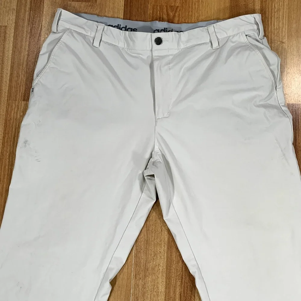 Adidas Golf Pants Mens 40x31* Beige Standard Outdoors Lightweight‎ Straight